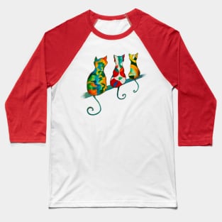 Kaleidoscope Kittens Baseball T-Shirt